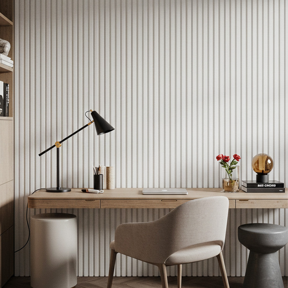 Premium 3D Wall Panel | White 122×12×3000mm | Architectural Collection