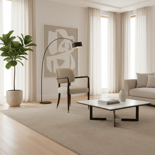 كرسي بذراعين فاخر من هوم سكوير - لمسة عصرية أنيقة