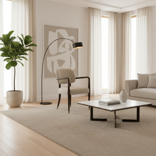 Homesquare Plush Armchair — Modern Living Accent