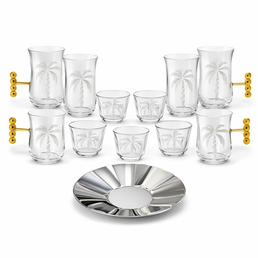 Tea Glasses & Coffee Cups Set | طقم استكانات شاي وفناجين قهوة