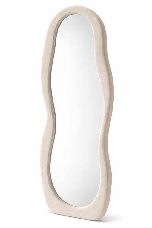 Boucle Upholstered Decorative Mirror