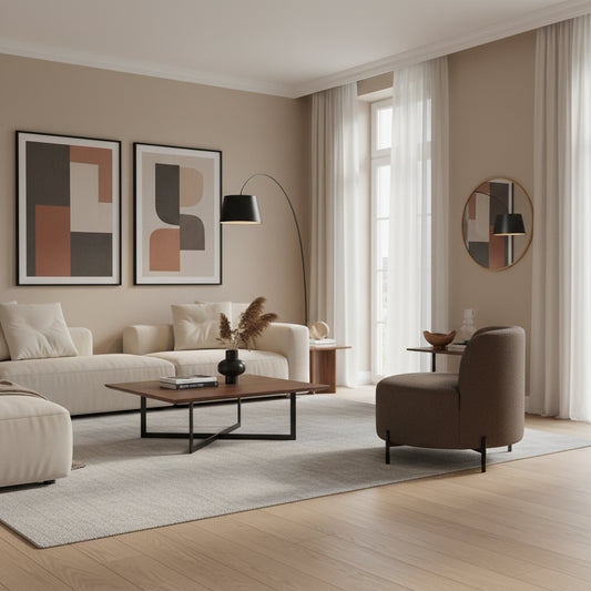 Brown armchair on a gray background