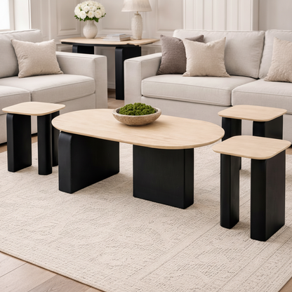 Elegance Wooden Table Collection | 5-Piece Set | Premium Living