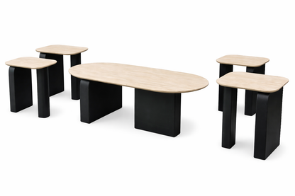 Elegance Wooden Table Collection | 5-Piece Set | Premium Living