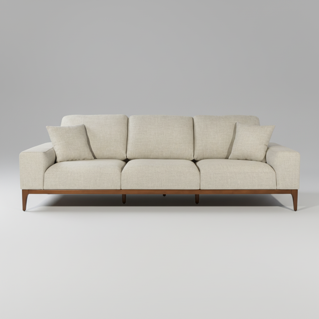 Monroe Grand Luxury Sofa | 4-Seater Beige | Premium Living Collection