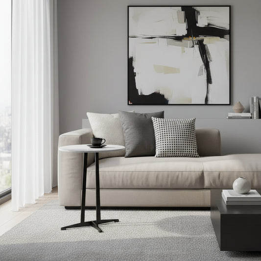 Luxury Round Side Table Φ42×52cm | Premium Collection