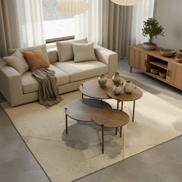 Indo Coffee Table 73×48×32.5cm | Metal & MDF | Modern Living Collection