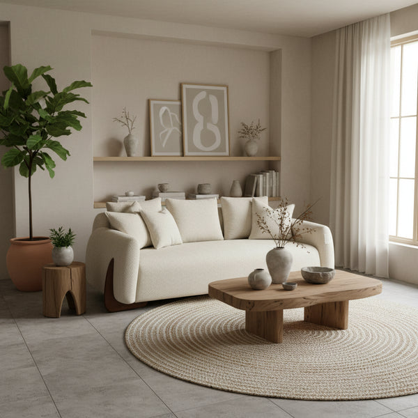 أريكة دالينا ثلاثية المقاعد من القماش - راحة عصرية