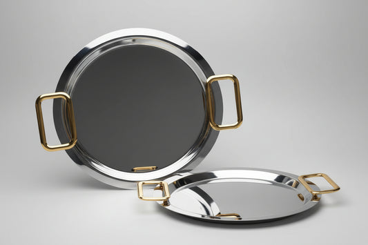Elegant Two-Piece Serving Tray Set | طقم صينيتين أنيق