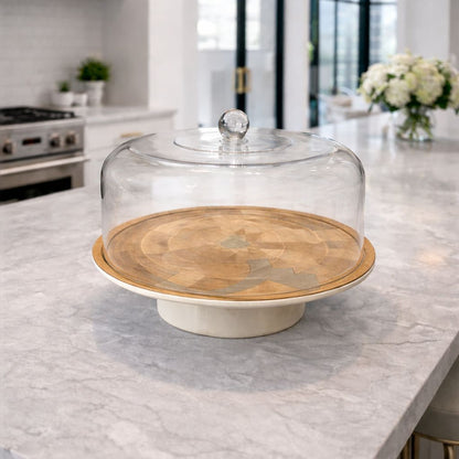 Elegant Glass Dome Cake Stand